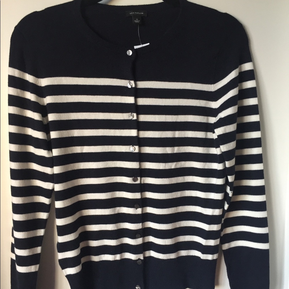 Long Sleeve Striped Cardigan